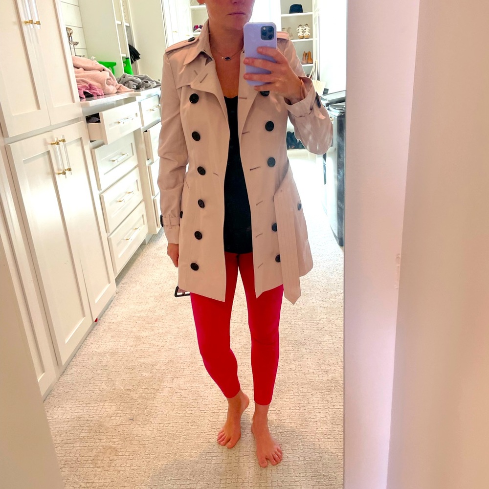 Pale pink Kensington trench coat